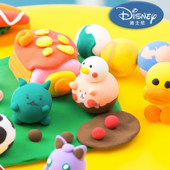 Disney/迪士尼袋装4包12色超轻黏土可塑型粘土橡皮泥彩泥儿童