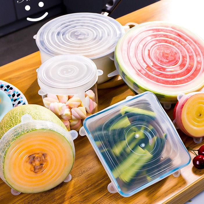 硅胶保鲜盖家用耐高温微波炉加热冰箱圆形万能食品级密封碗盖透明