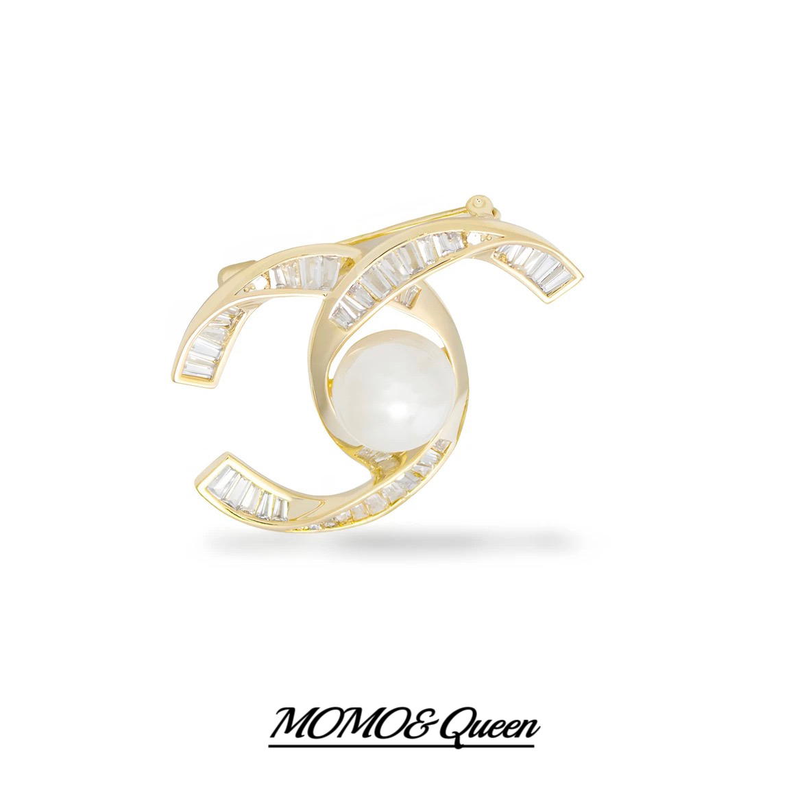 铜合金合成锆石胸针 Q0011轻奢简约时尚百搭网红CC胸针