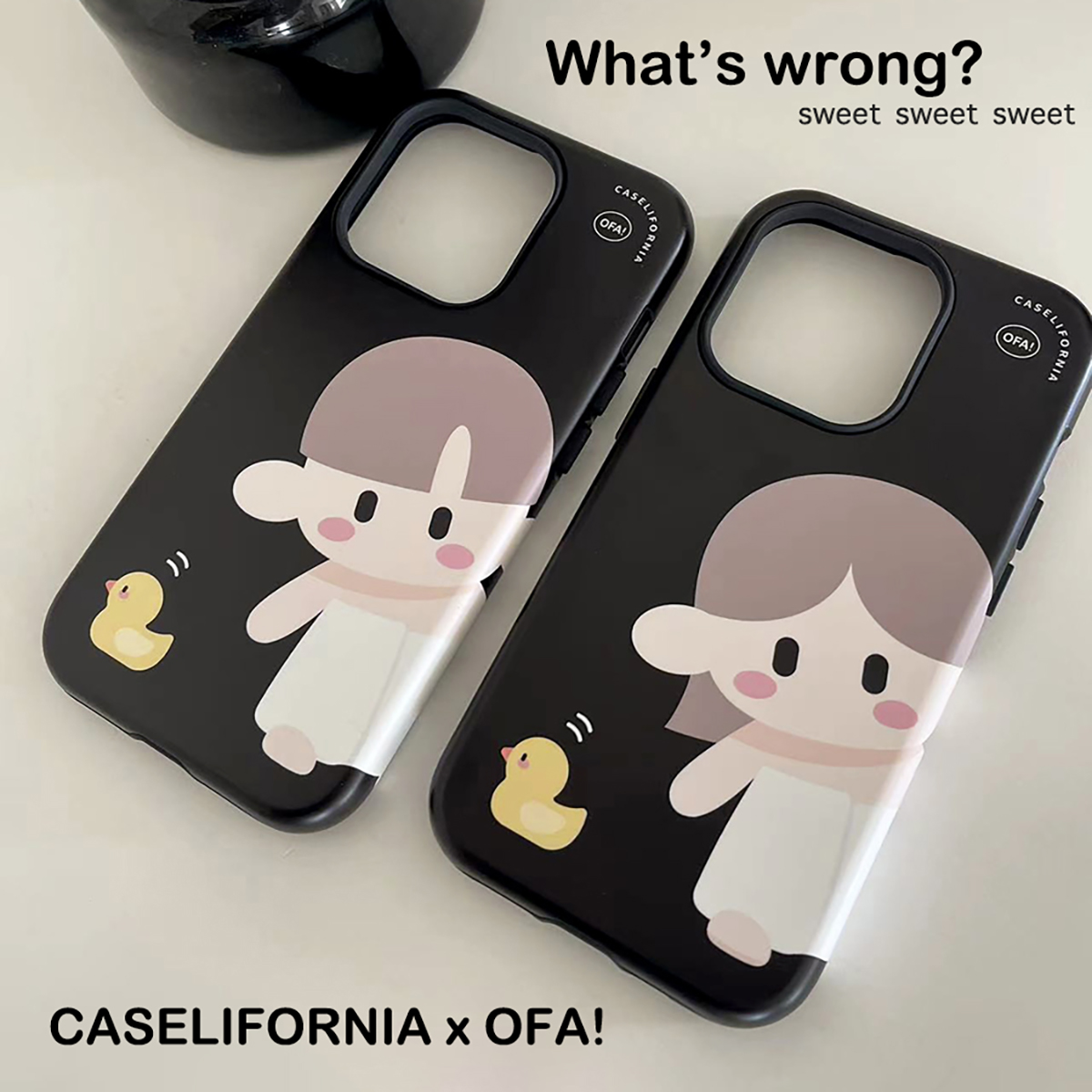 CASELIFORNIA「OFA联名鸭鸭款韩国进口原创圆边二合一手机壳」
