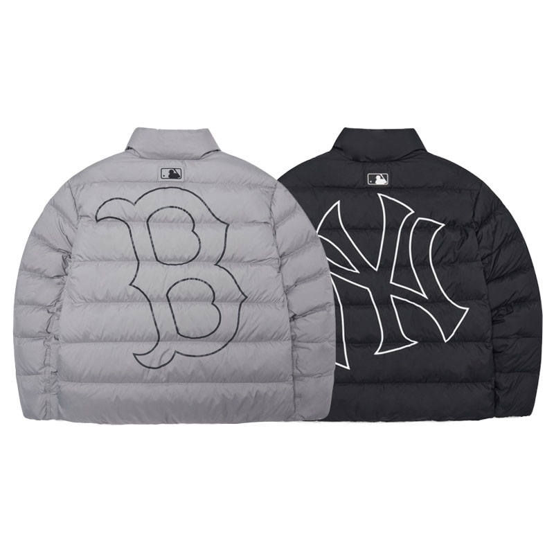 美职棒*MLB*男女22秋冬新款NY后背大标立领羽绒服潮*3ADJB0726
