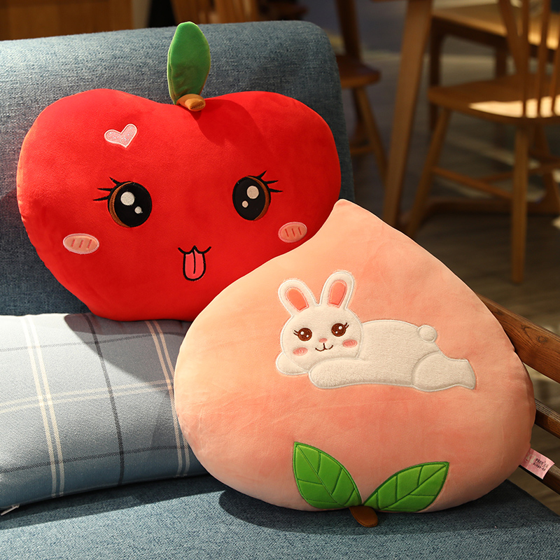 可爱水果毛绒玩具桃子抱枕超软女生公仔布娃娃少女心玩偶礼物女孩