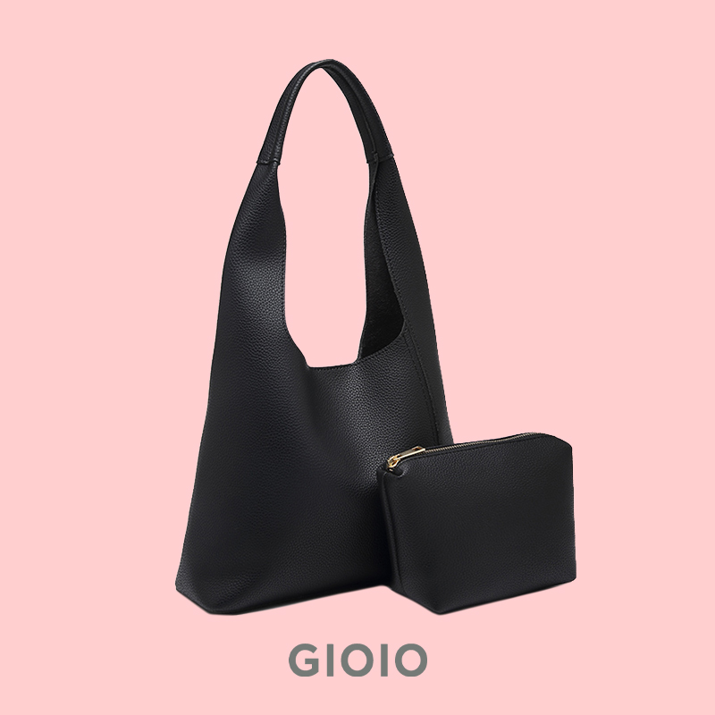 GIOIO时尚百搭慵懒风软皮通勤单肩手提子母包