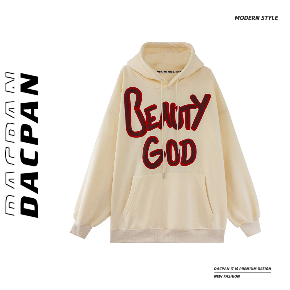 【爱心卫衣】新款字母大口袋连帽加绒卫衣