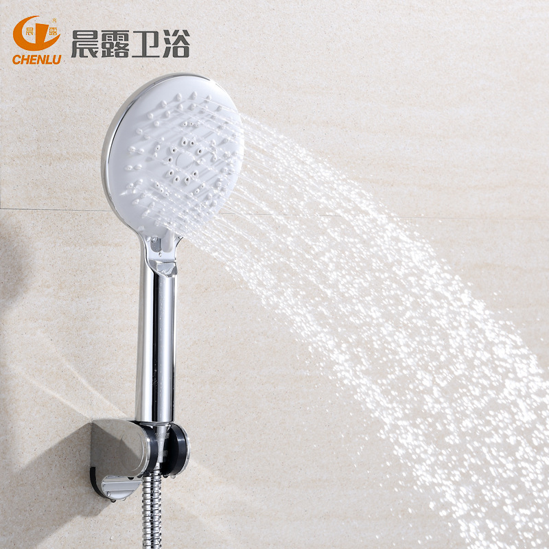 自动除污增压大花洒圆型喷头手持洗澡花洒工程家用自动清洁手喷