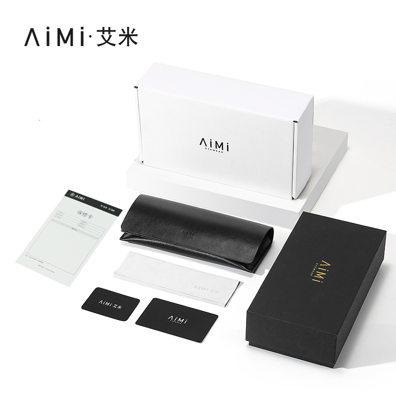 AiMi/艾米【赠品勿拍】升级精品包装盒PE眼镜盒图案设计舒适立体