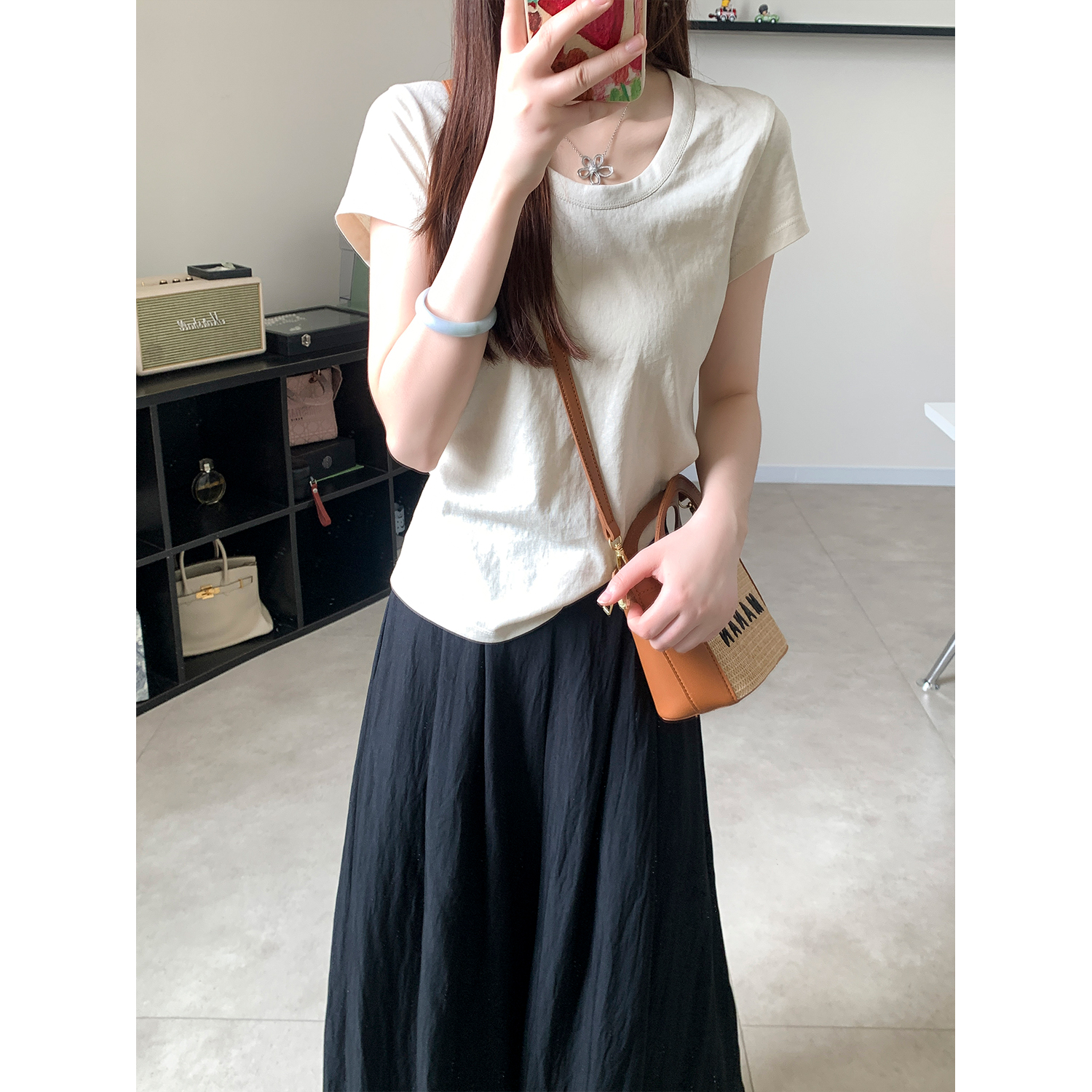 君君清仓专场【舒服T】纯色短袖T恤女士夏季百搭上衣J2023052409