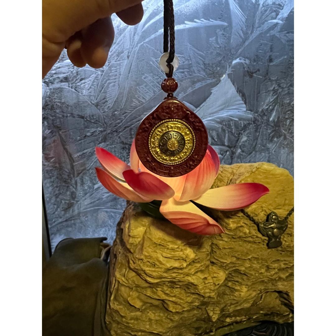 五台山红砂九宫牌摆件平安