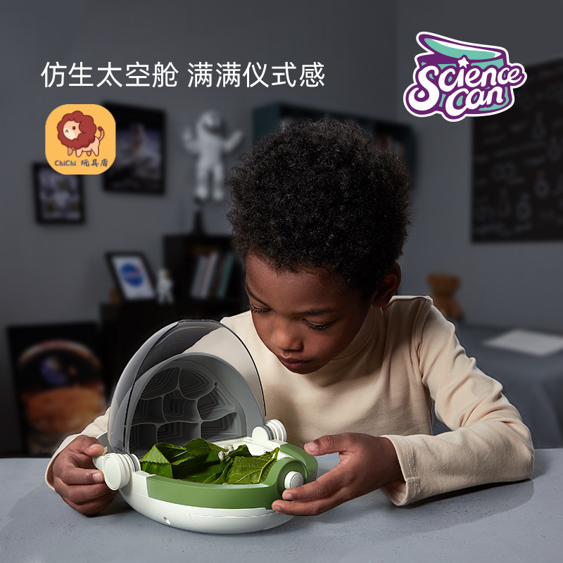 科学蚕宝宝养殖儿童昆虫观察盒观察桶男孩女孩饲养蚕玩具套装养成
