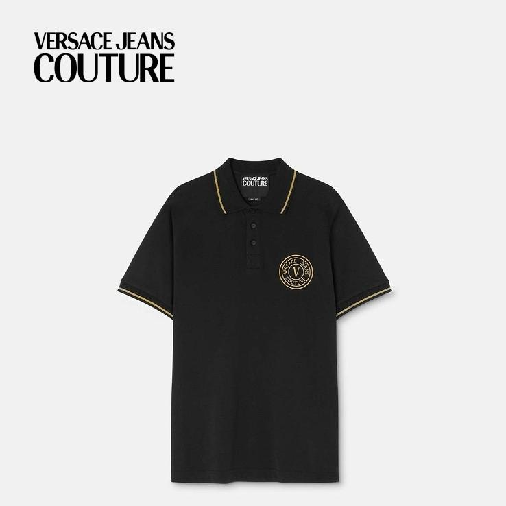 VERSACE JEANS COUTURE 男士黑色经典POLO衫商品图