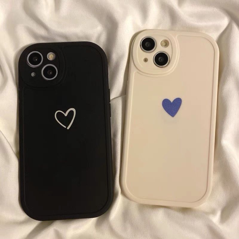 简约小爱心苹果14promax/15手机壳iphone13全包xs/xr软78plus女12