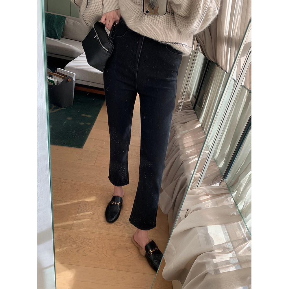 张贝贝ibell 【省钱风】绒烟管裤 日本黑科技3d工艺