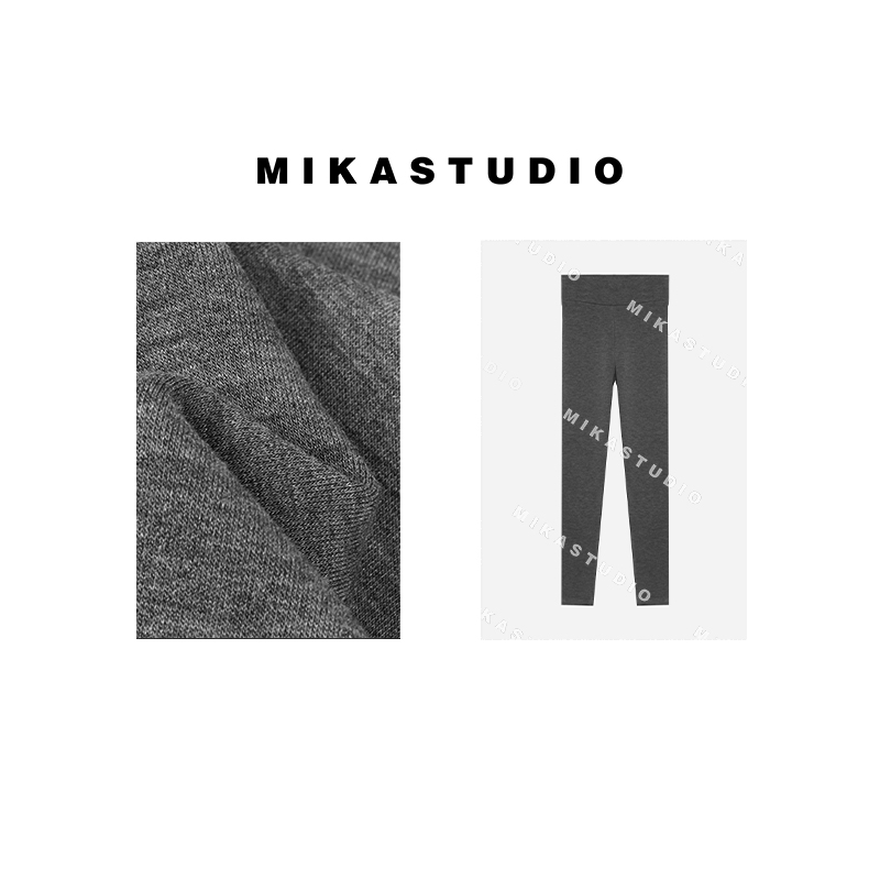 MIKASTUDIO/阿尔巴斯山羊绒混纺打底裤M2243S