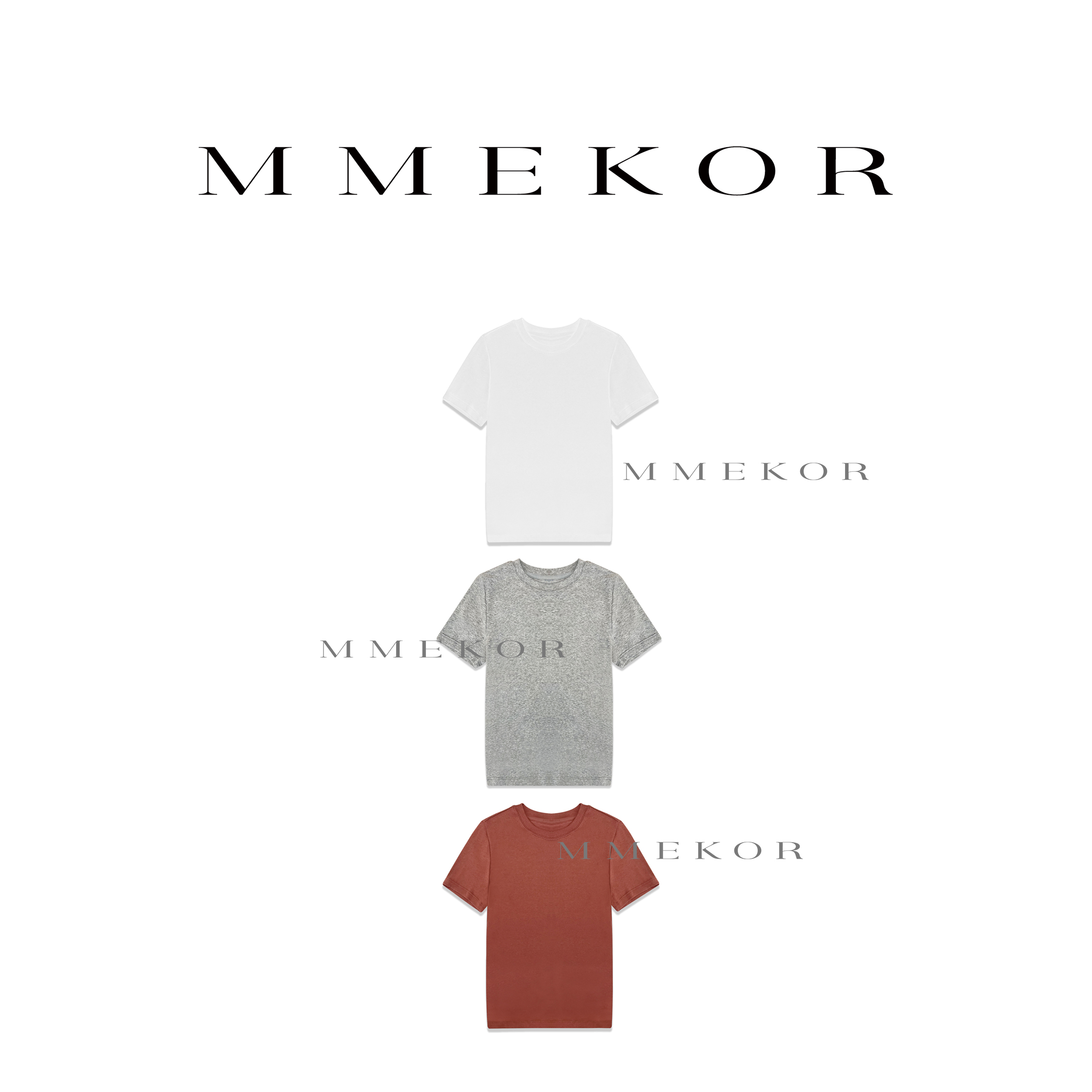 MMEKOR 果冻T恤 86513     韩版简约风百搭亲肤软糯纯色短袖T恤