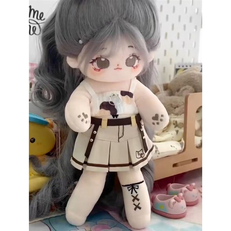 娃衣30cm棉花娃娃衣服毛绒公仔套装可换装裙子可爱送女生礼物