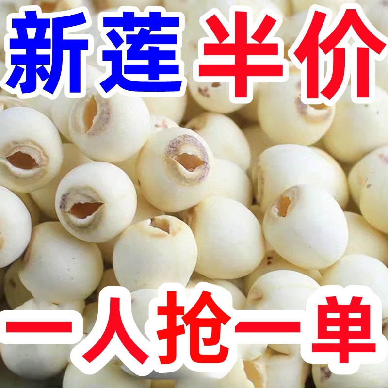 16.9杪1斤】2023新莲子 干货好品质无硫莲子新鲜磨皮去芯白莲