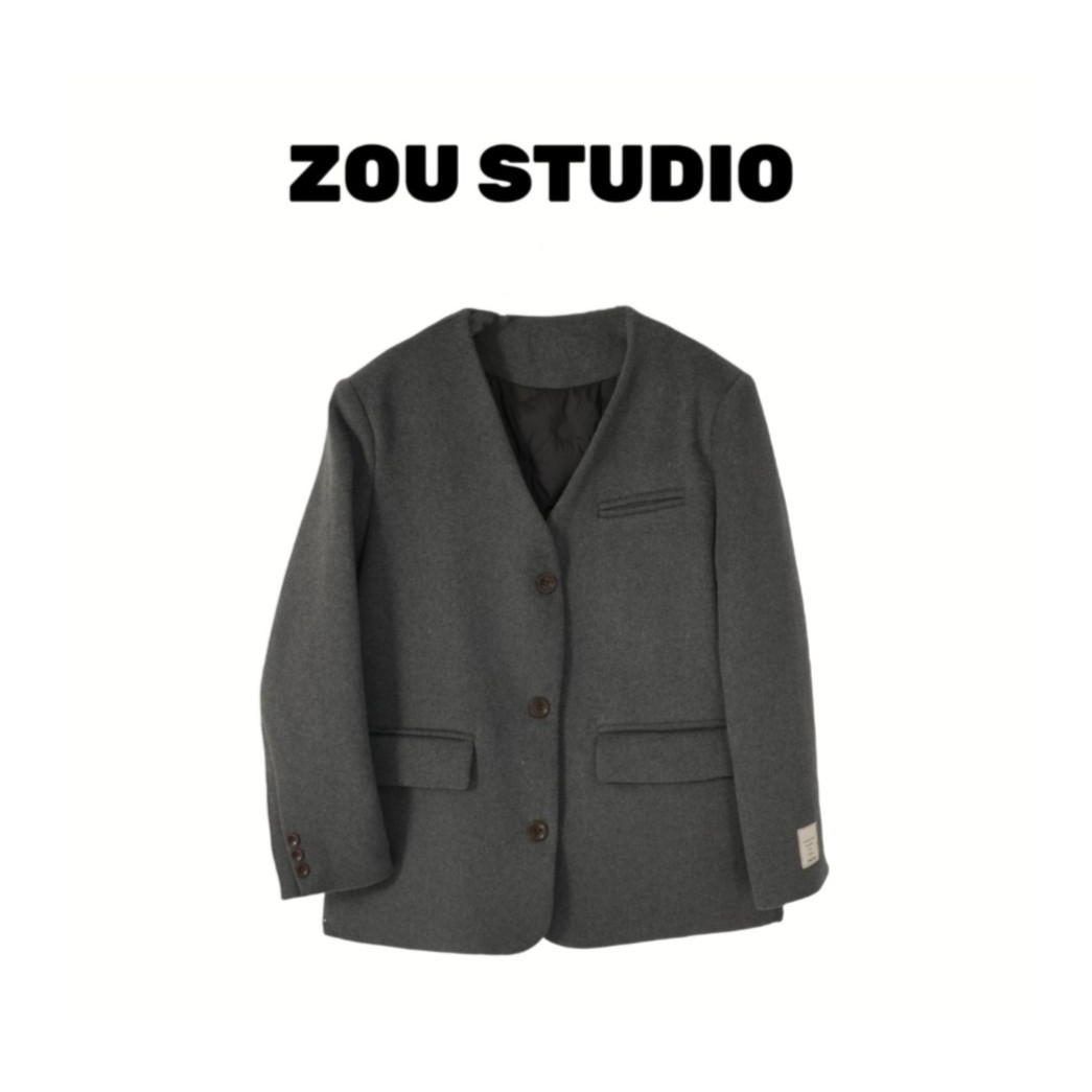 【邹邹推荐】羽绒羊毛西服  冬款高品质百搭显瘦羽绒西服外套  9598