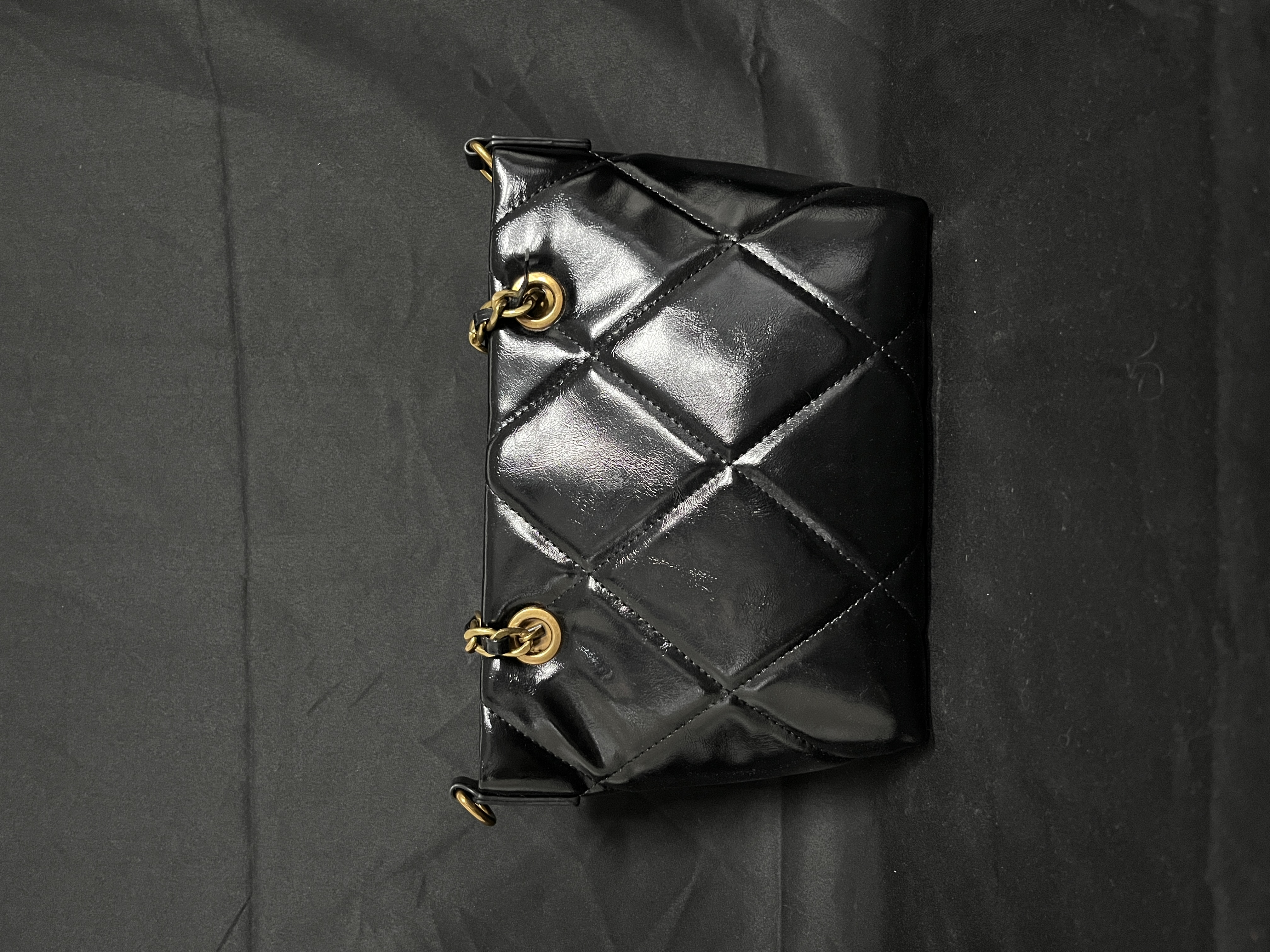 LQ-WITH-QUEEN真皮女包油蜡黑色10733