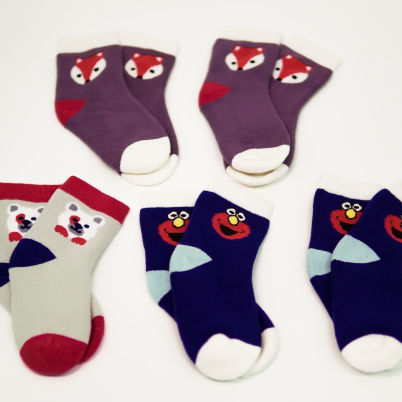 【林姐生活】秋冬款婴幼儿袜子卡通5双装