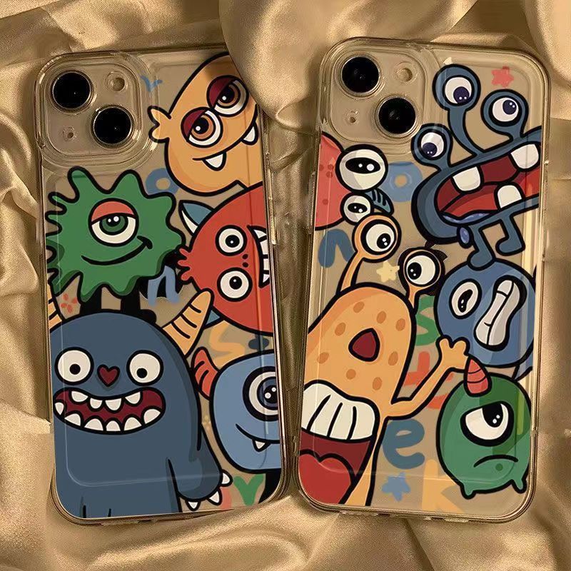 苹果小米oppovivo华为适用15微笑怪兽iPhone12/13/14手机壳7防摔