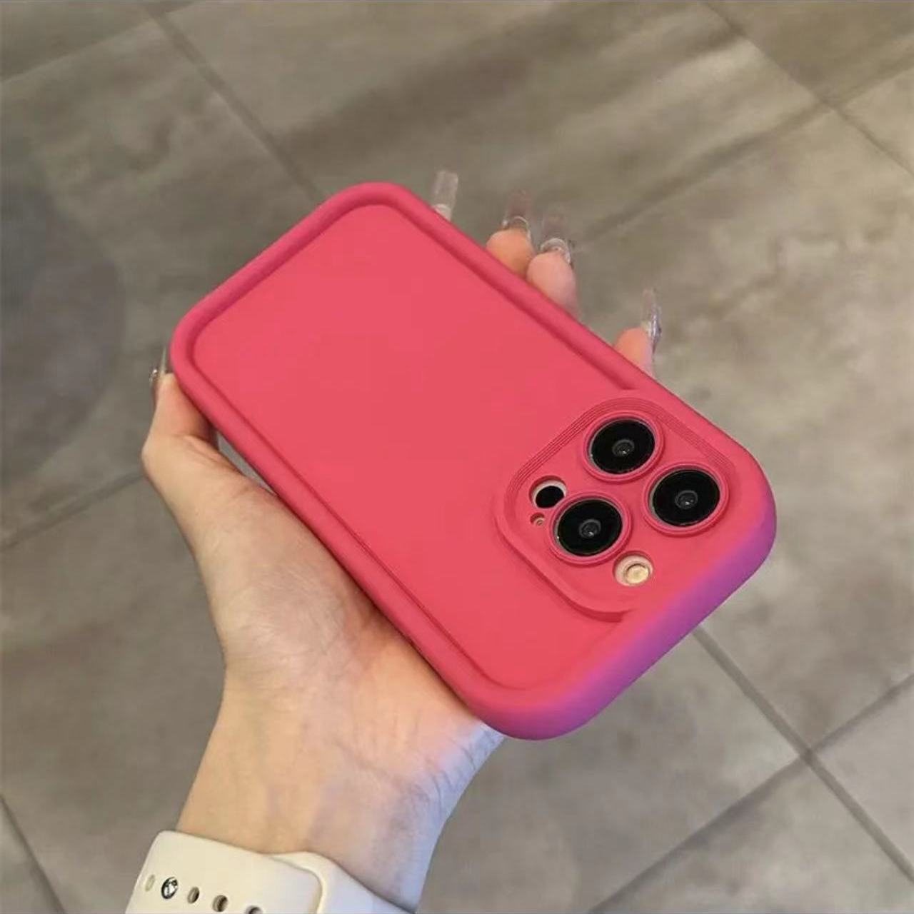 适用苹果14手机壳简约纯色精孔iphonel4promax 肤感磨砂13pro硅胶