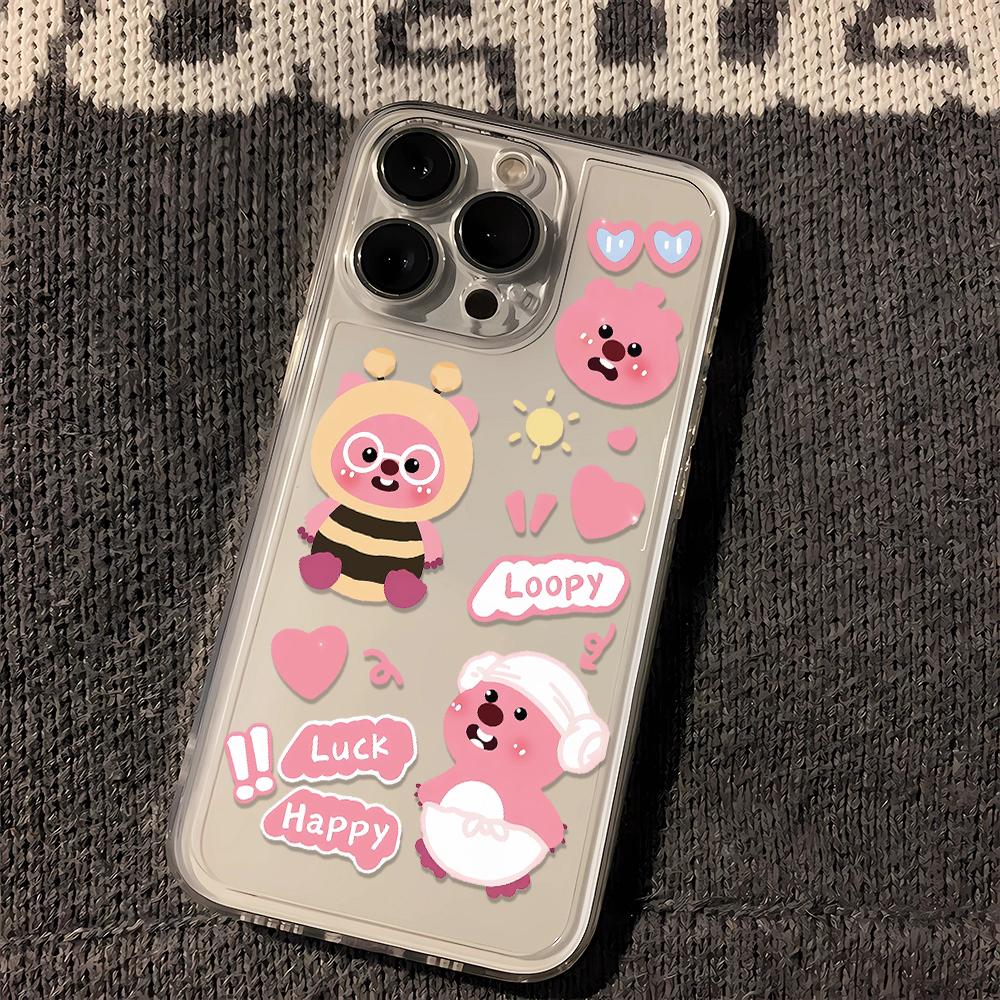 戴眼镜海狸苹果小米oppovivo华为适用iPhone12/13/14/15手机壳