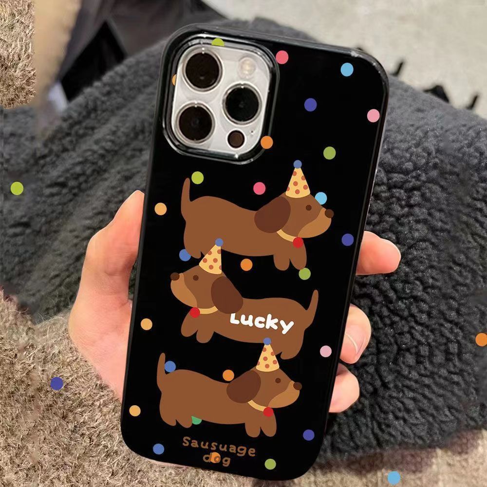 卡通小狗适用15苹果14手机壳iPhone13可爱11防摔12promax软7新8p
