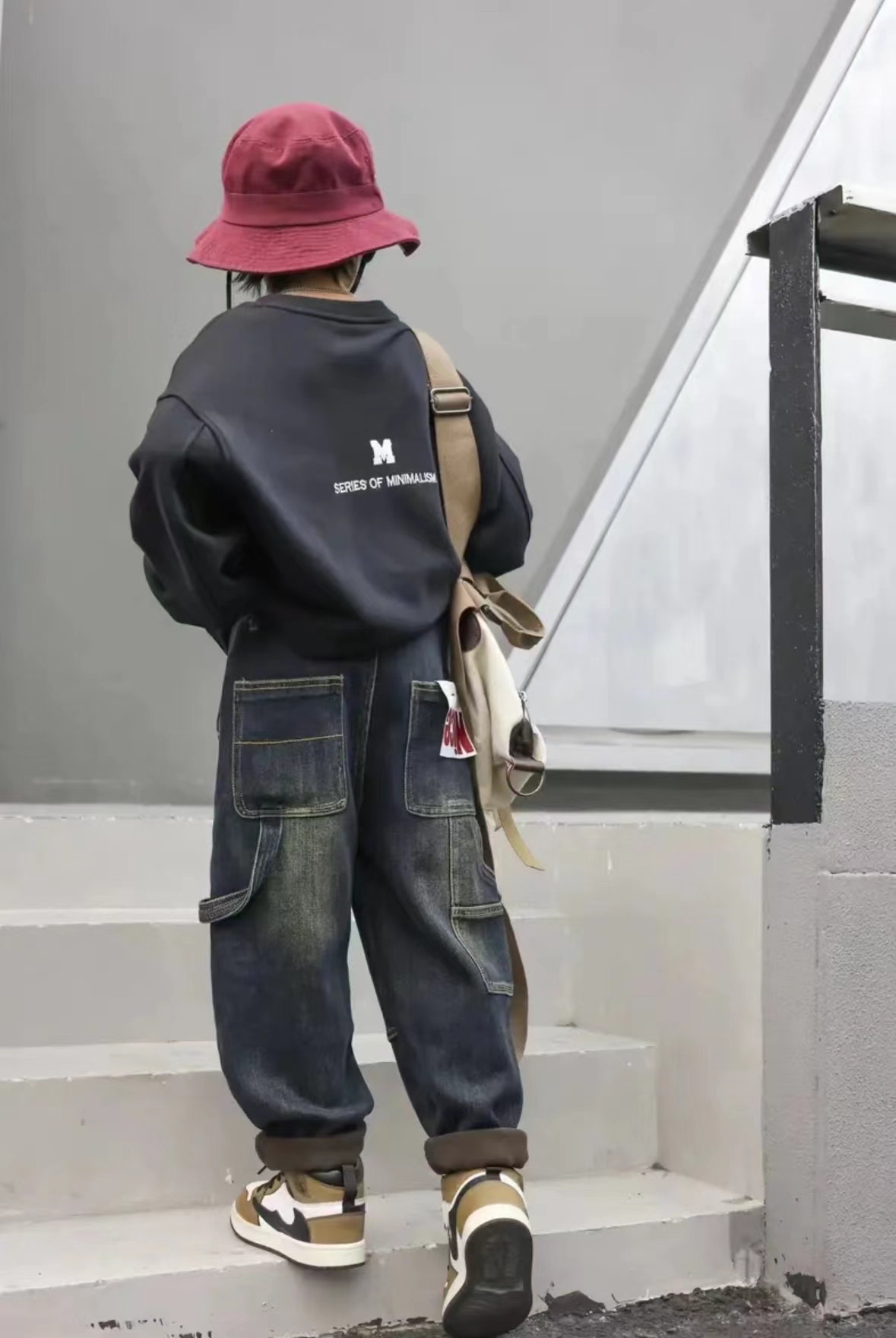 儿童牛仔裤裤子童装男童休闲加绒中大童洋气时尚宽松加厚韩版秋冬