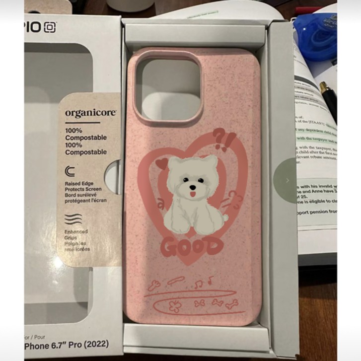 BANCA可爱粉色狗狗苹果15/14ProMax手机壳iPhone13新款11网红12女