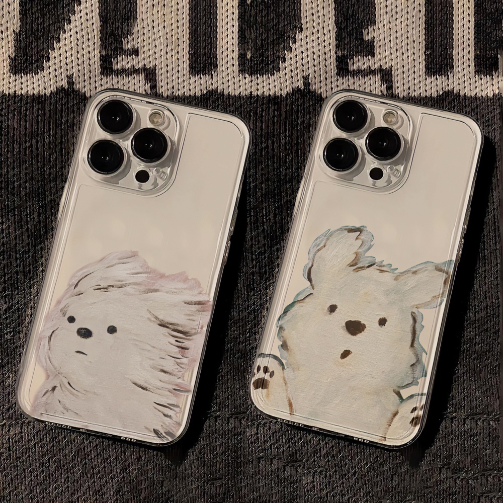 BANCA可爱凌乱狗狗适用iPhone15/14手机壳苹果小米oppovivo华为软