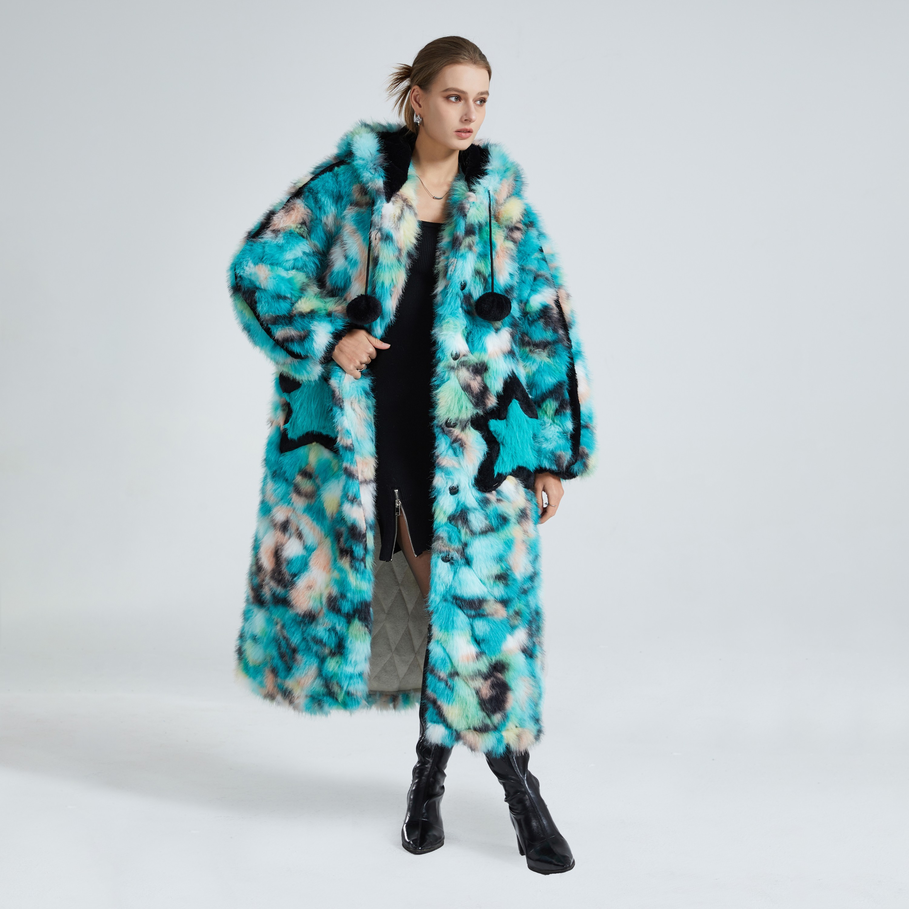 李丽原创大长袍《梦幻森林》可外穿冬天家居服三层加棉加厚韩版睡衣