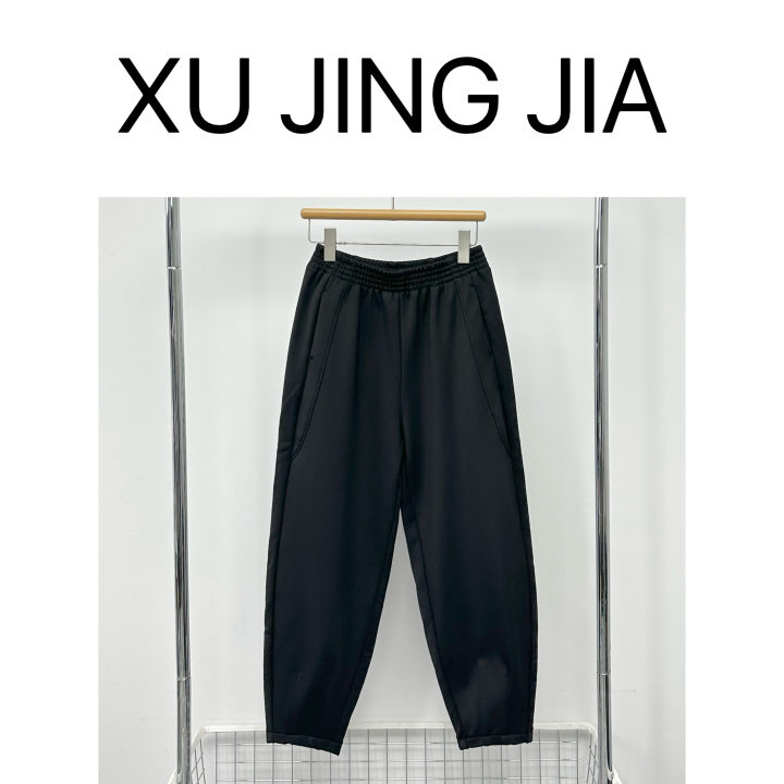 XUJINGJIA/徐静家时尚百搭 休闲宽松 加绒加厚萝卜裤4130007