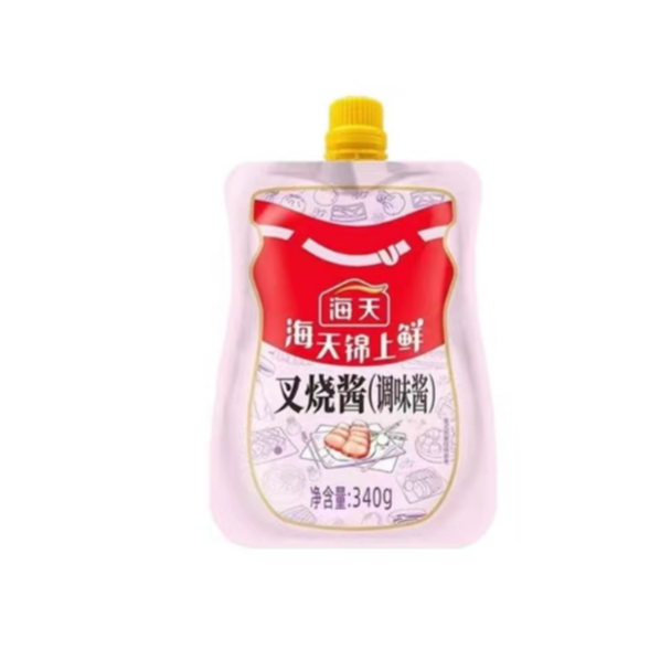 海天锦上鲜叉烧酱340克调味酱广式风味蜜汁叉烧酱上色红亮去腥