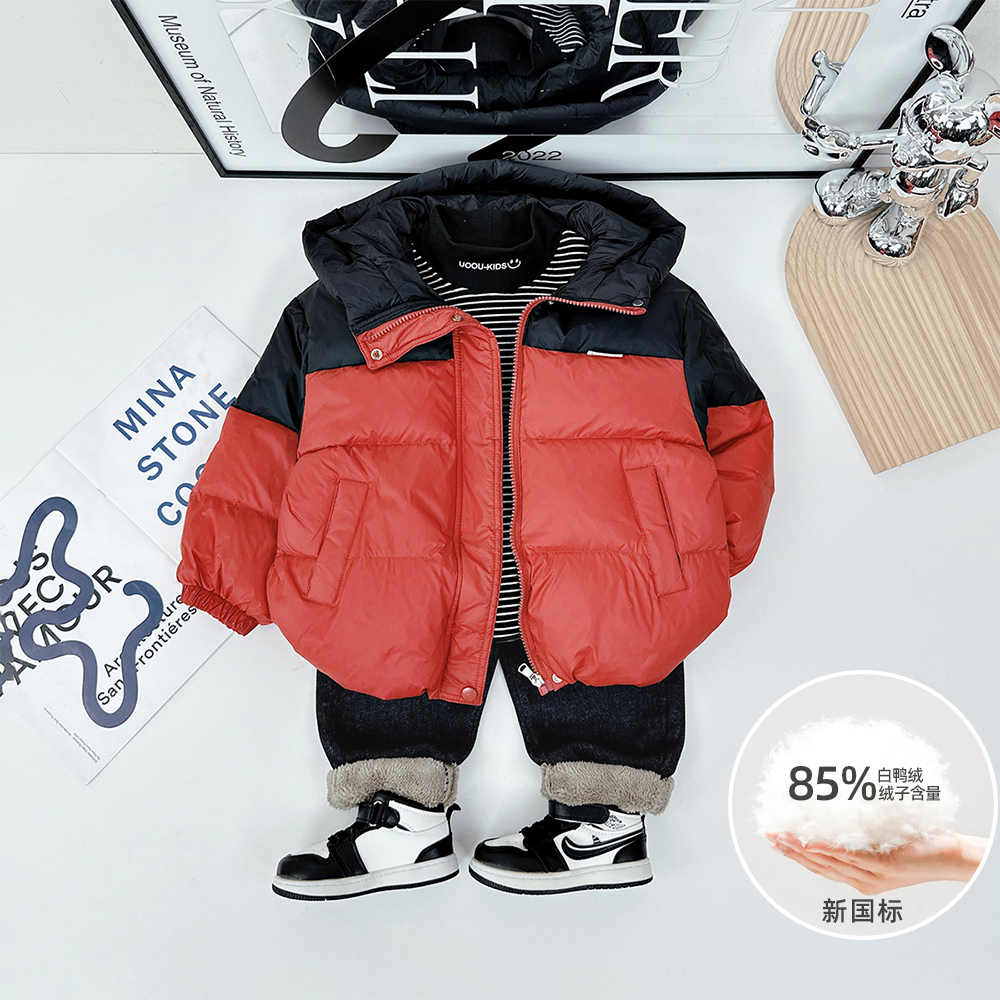 儿童羽绒服男童鸭绒2023新款加厚保暖秋冬装 D-881