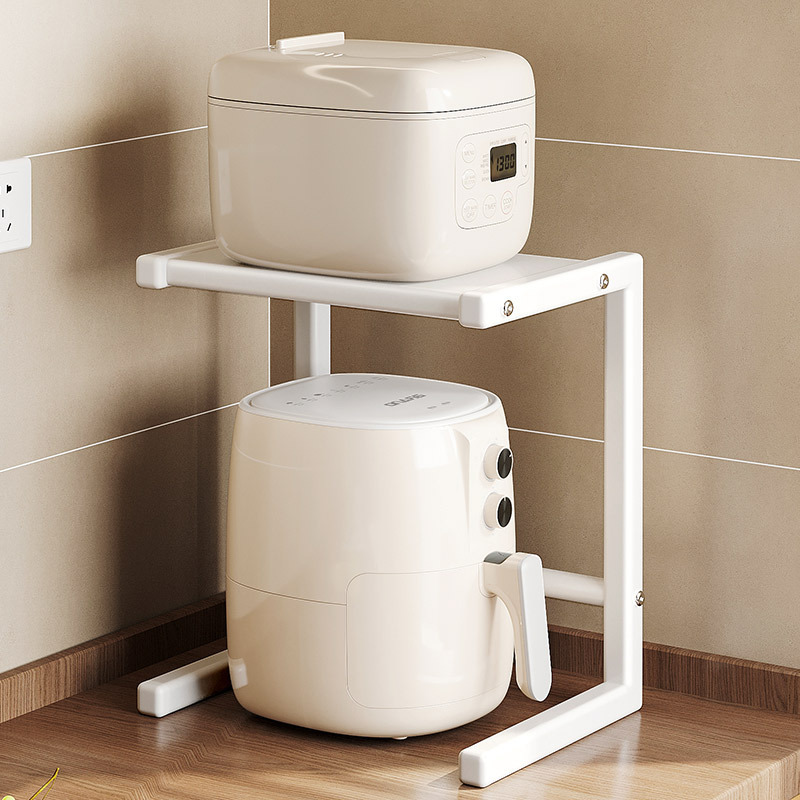 新款电饭煲架子厨房电器微波炉置物架分层家用台面空气炸锅收纳架