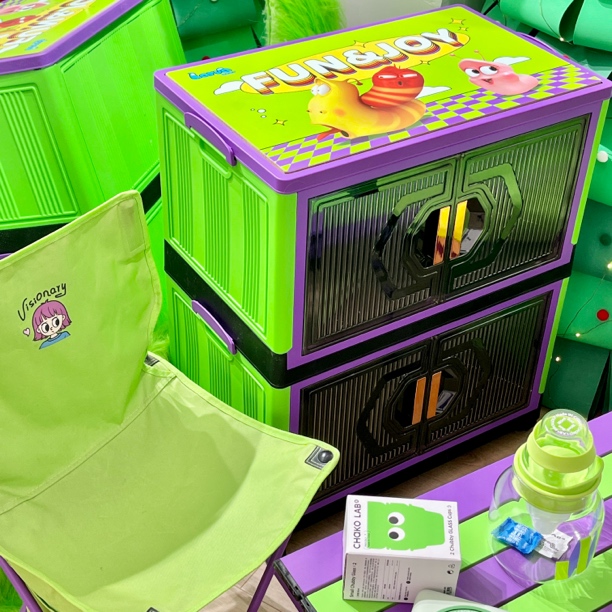 爆笑虫子卡通动画感家用多功能折叠收纳儿童房卧室客厅储物神器可