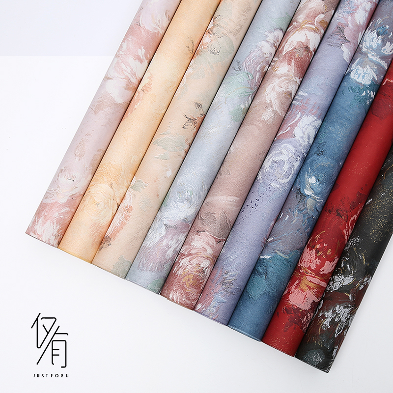 【仅有】梦境后花园风华系列防水烫金加厚油画纸质牡丹花店资材包装